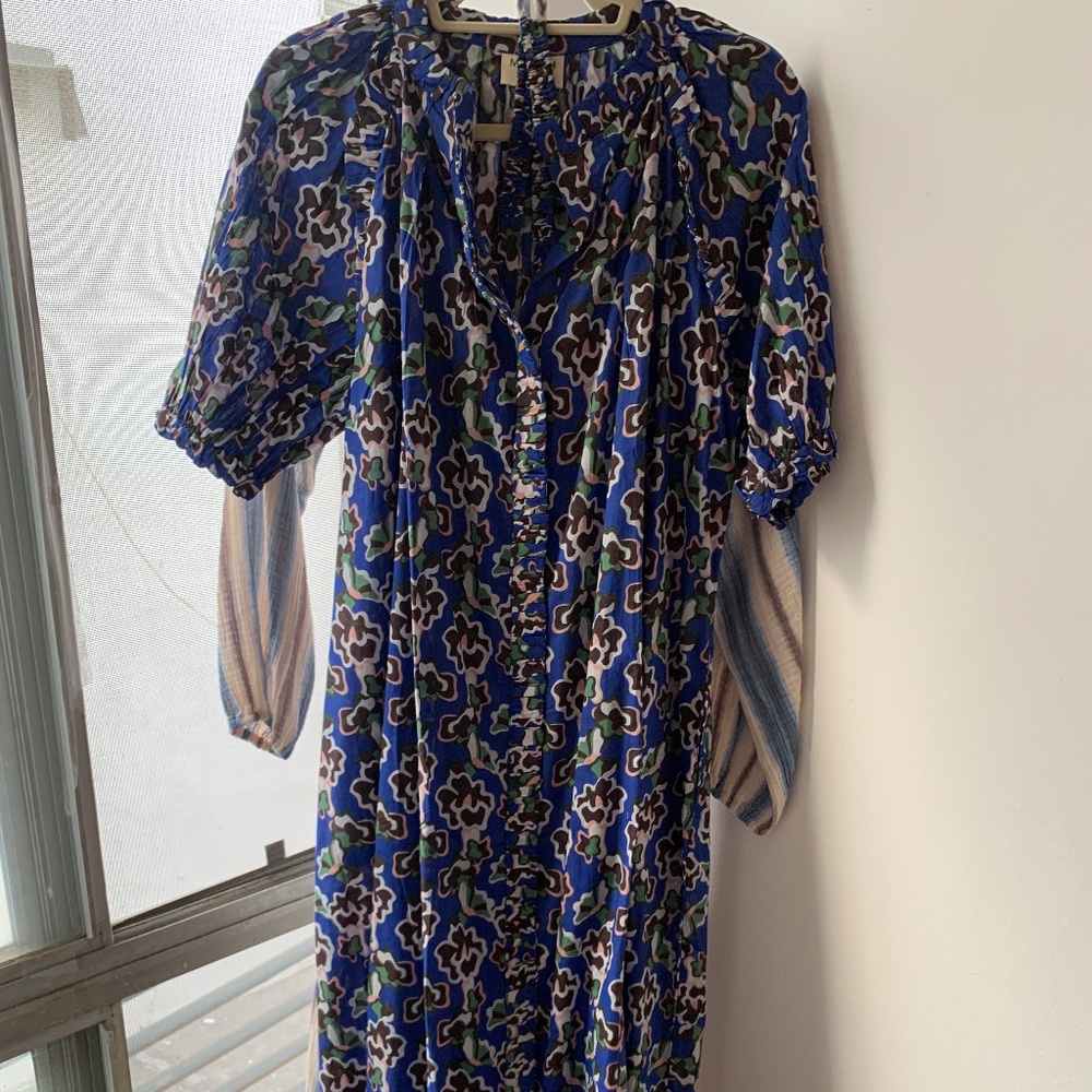 Mirth Caftans Somerset Dress in Lapis Wildflower - Never Worn - Small - Picture 2 of 4